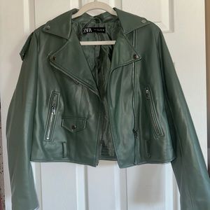 Zara faux leather jacket